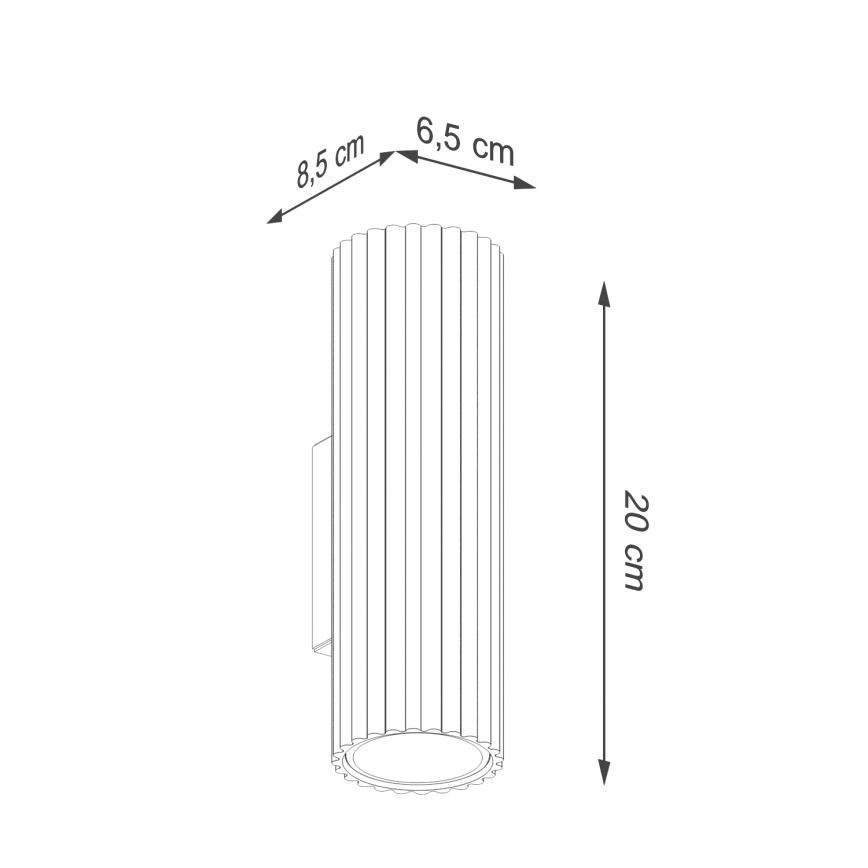 Brilagi - LED wandlamp CRESTO 2xGU10/10W/230V 20 cm zwart
