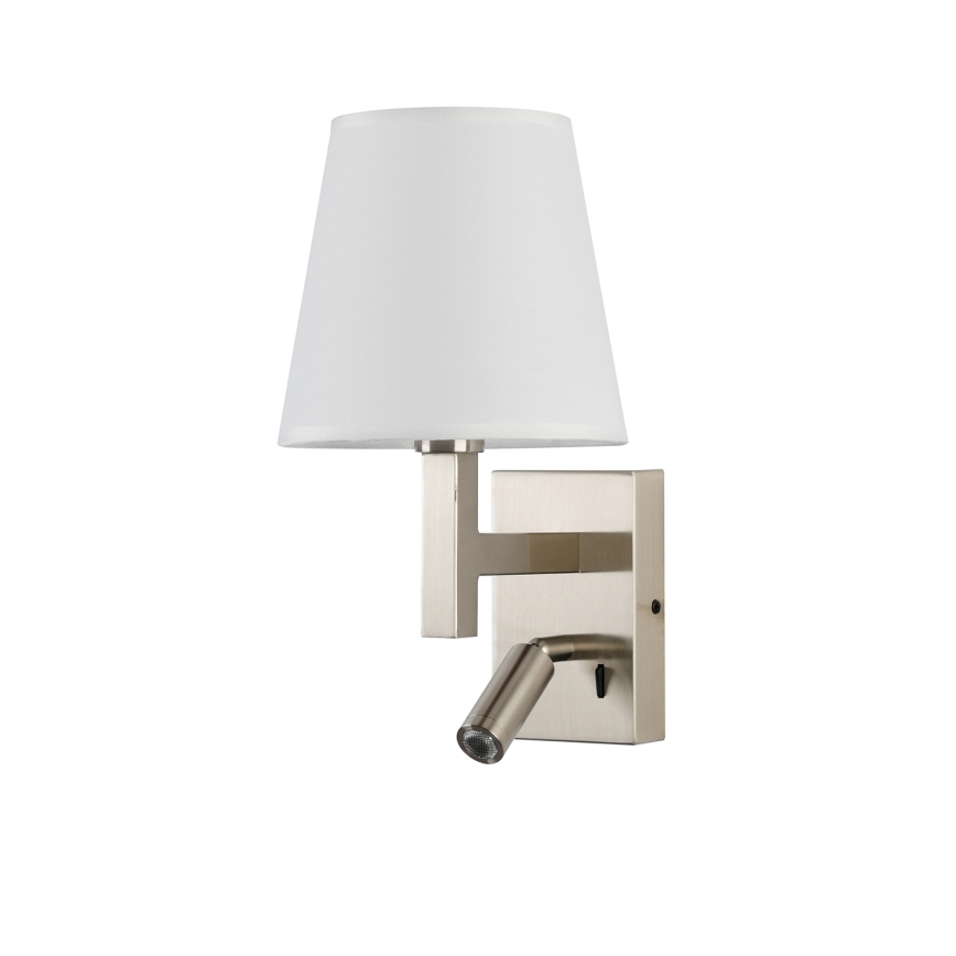 Brilagi - LED Wandlamp DEYA 1xE14/40W/230V + LED/3W wit/mat chroom