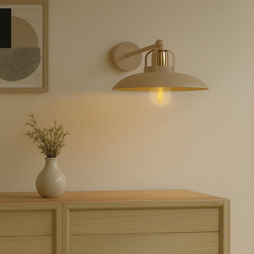 Brilagi - LED Wandlamp FLAMENGO 1xE27/60W/230V beige