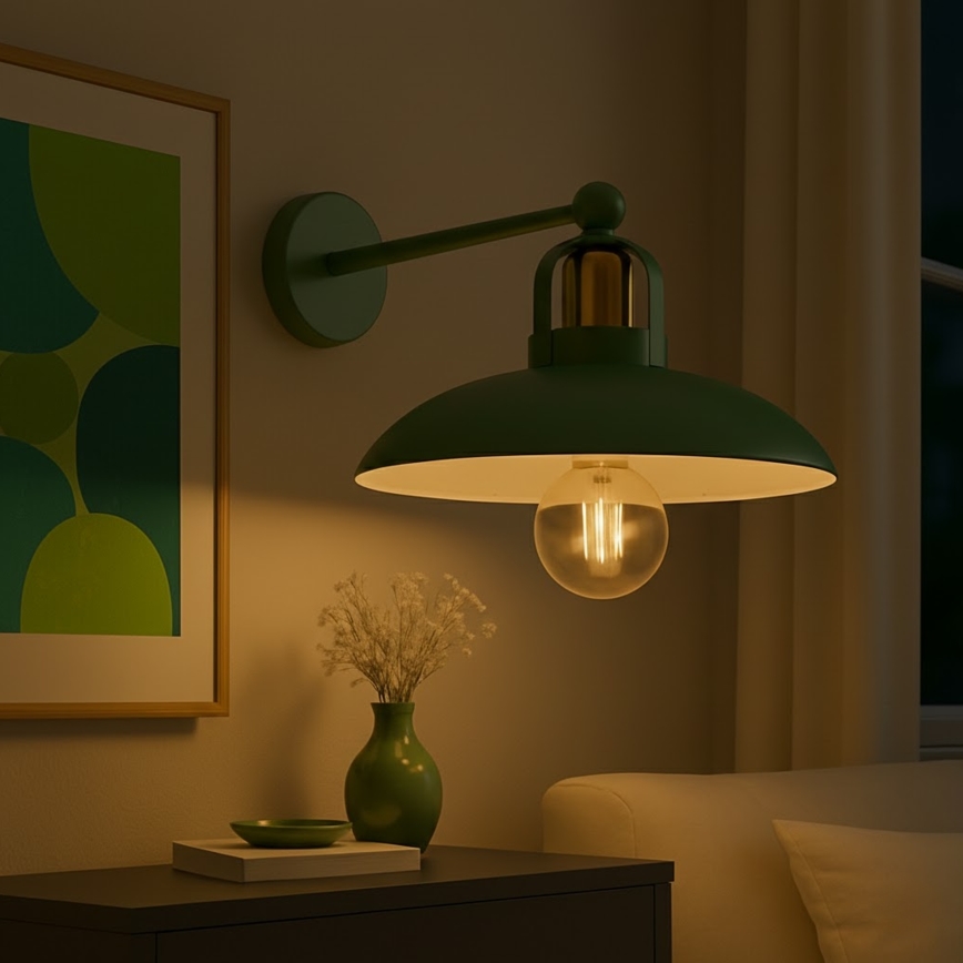 Brilagi - LED Wandlamp FLAMENGO 1xE27/60W/230V groen