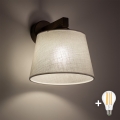 BRILAGI - LED wandlamp LATTE 1xE27/15W/230V grenen/wit