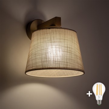 BRILAGI - LED Wandlamp LATTE SABIA 1xE27/15W/230V grenen/beige