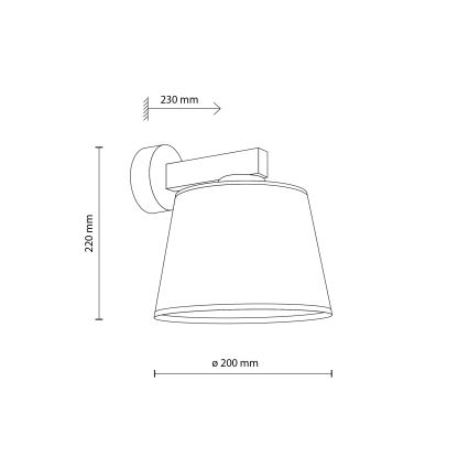 BRILAGI - LED-wandlamp LATTE SABIA 1xE27/15W/230V grenen/wit