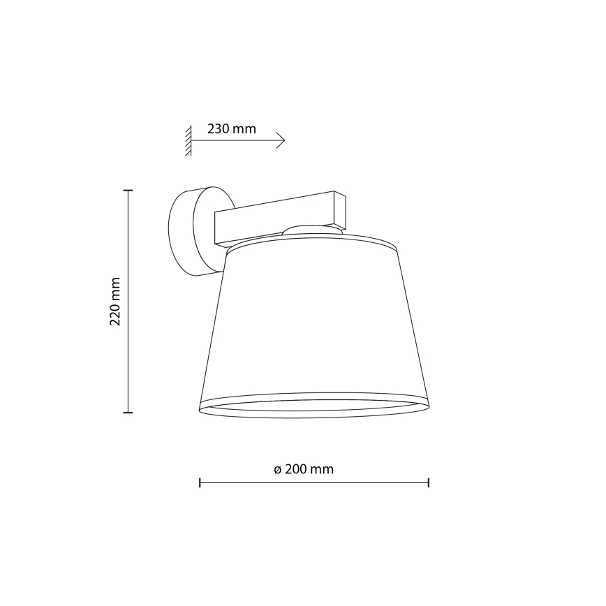 BRILAGI - LED-wandlamp LATTE SABIA 1xE27/15W/230V grenen/wit