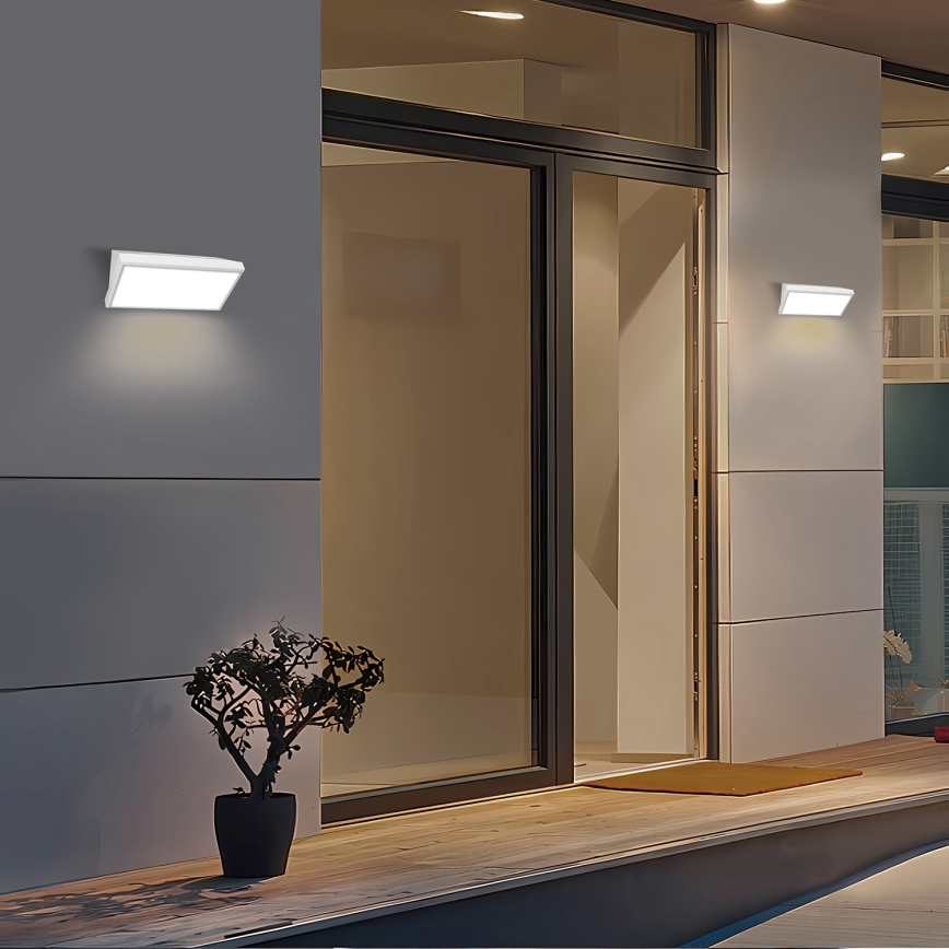 Brilagi - LED Wandlamp voor buiten met sensor TRIANGLE LED/20W/230V wit IP65