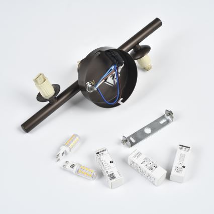 Brilagi - LED-wandlamp MILLA 3xG9/3W/230V bruin/rookbruin