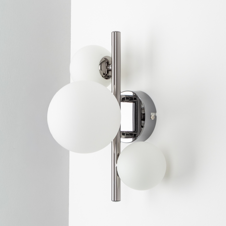 Brilagi - LED-wandlamp MILLA 3xG9/3W/230V zwart-chroom/wit