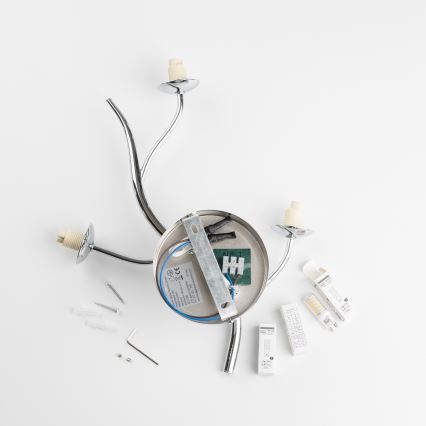 Brilagi - LED-wandlamp MISTEL 3xG9/3W/230V zwart chroom/rookglas