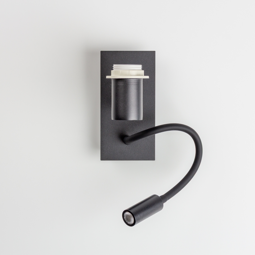Brilagi - LED Flexibele wandlamp NUBILA 1xE27/25W/230V + LED/3W zwart/antraciet
