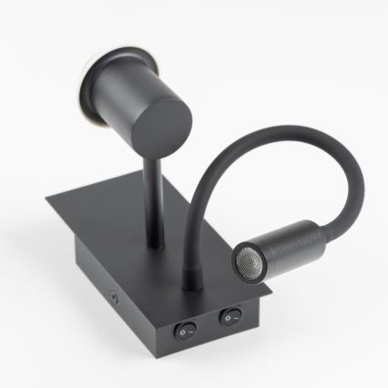 Brilagi - LED Flexibele wandlamp NUBILA 1xE27/25W/230V + LED/3W zwart/groen
