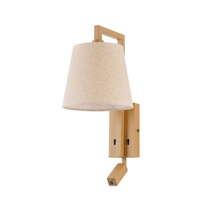 Brilagi - LED Wandlamp RAYAS 1xE14/40W/230V + LED/3W linnen/beige
