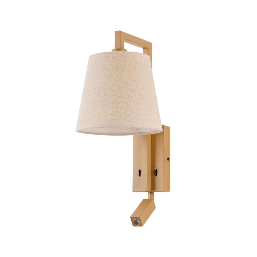 Brilagi - LED Wandlamp RAYAS 1xE14/40W/230V + LED/3W linnen/beige