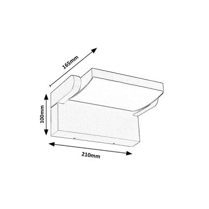 Brilagi - LED Wandlamp voor buiten ANKLE LED/18W/230V 4000K IP65 antraciet