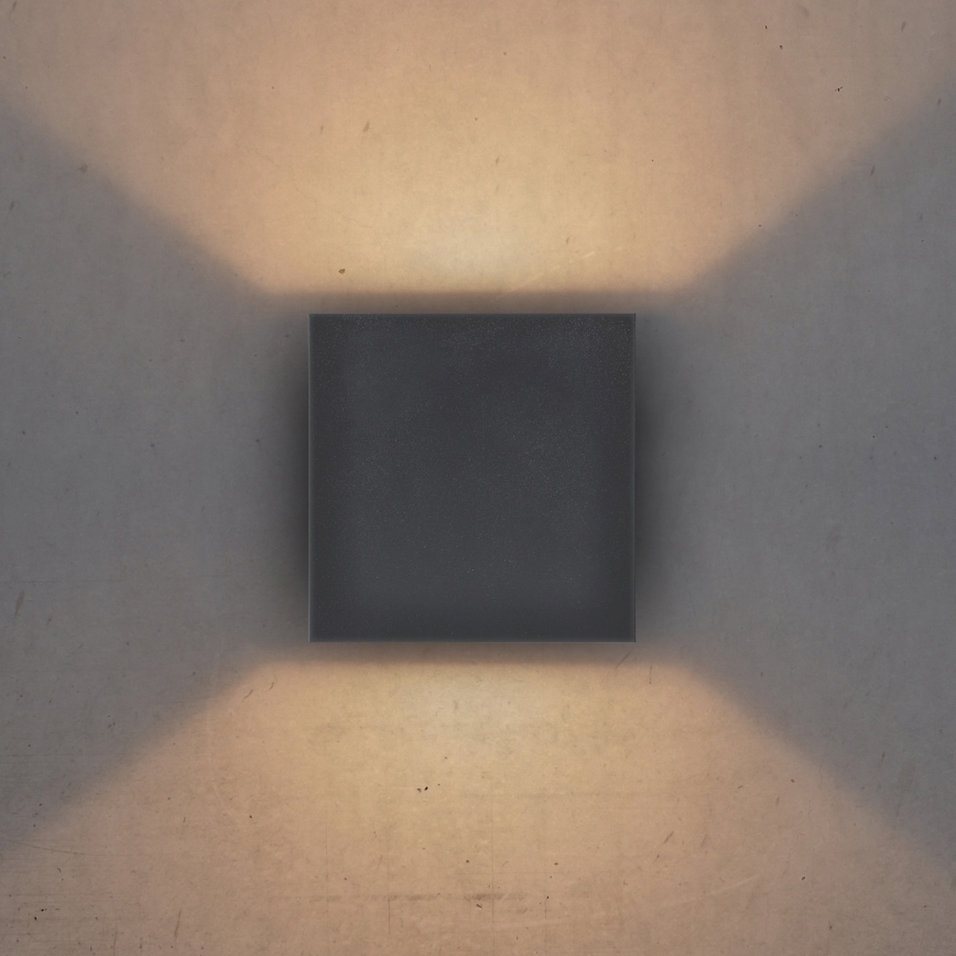 Brilagi - LED Wandlamp voor buiten CUBE LED/6W/230V antraciet IP54