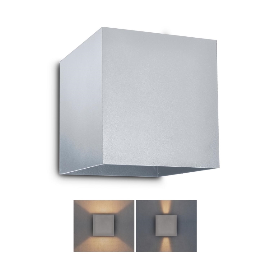Brilagi - LED Wandlamp voor buiten CUBE LED/6W/230V grijs IP54