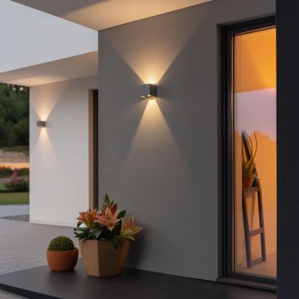 Brilagi - LED Wandlamp voor buiten CUBE LED/6W/230V grijs IP54