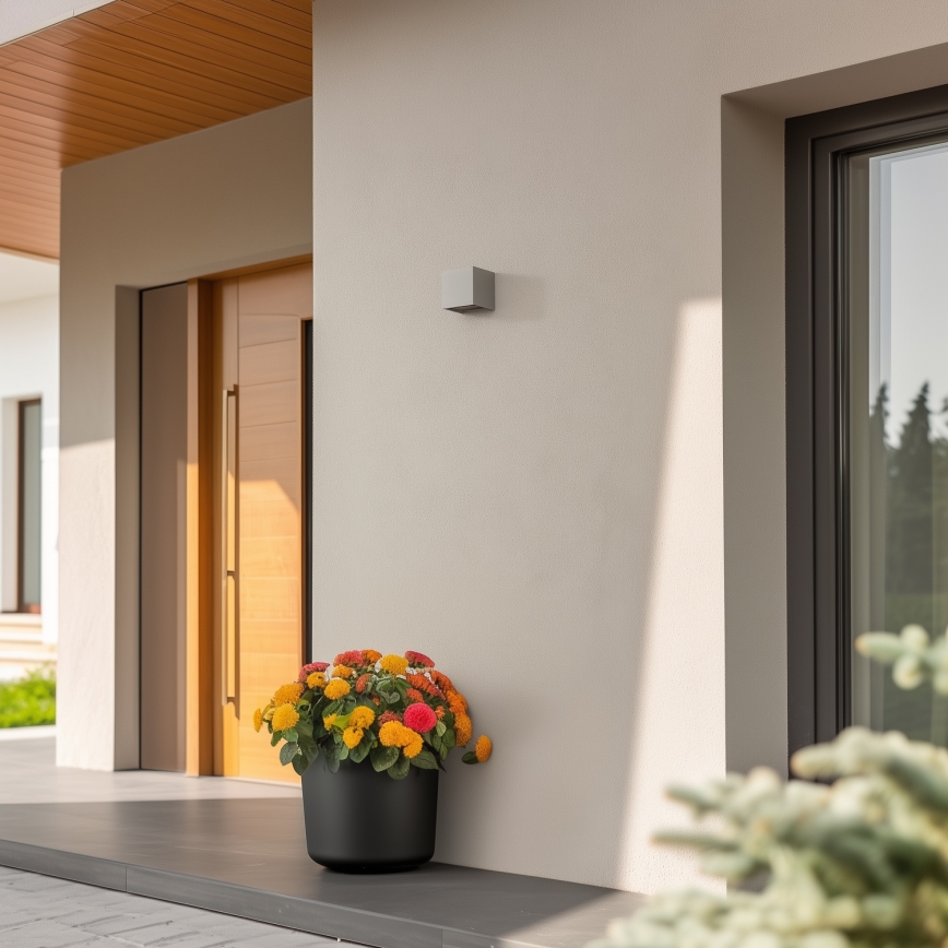 Brilagi - LED Wandlamp voor buiten CUBE LED/6W/230V grijs IP54