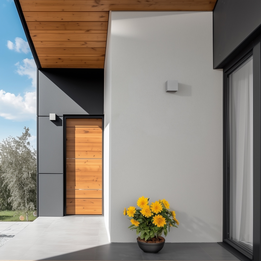 Brilagi - LED Wandlamp voor buiten CUBE LED/6W/230V grijs IP54