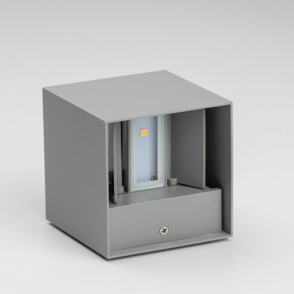 Brilagi - LED Wandlamp voor buiten CUBE LED/6W/230V grijs IP54