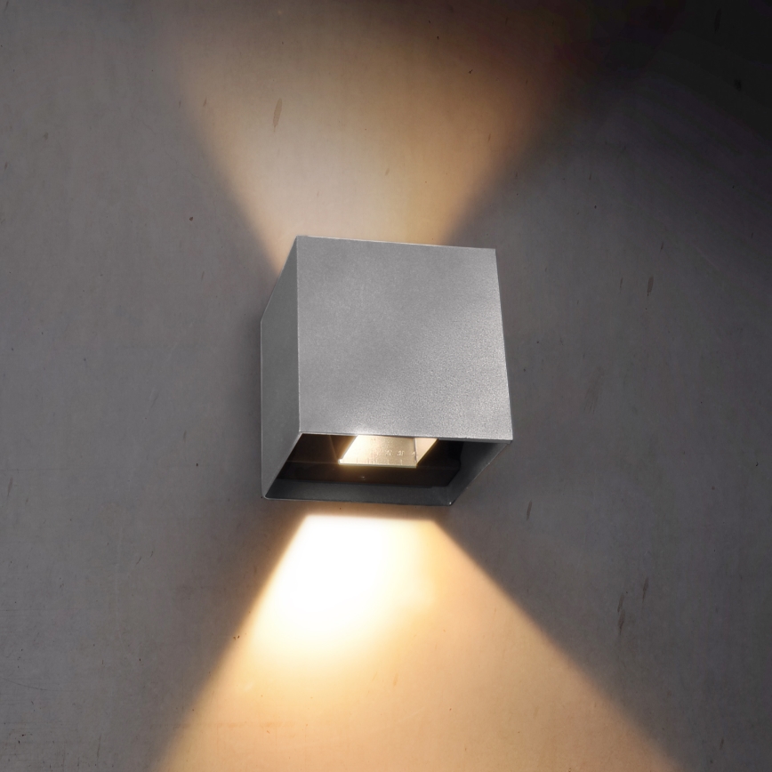 Brilagi - LED Wandlamp voor buiten CUBE LED/6W/230V grijs IP54