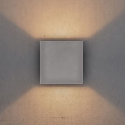 Brilagi - LED Wandlamp voor buiten CUBE LED/6W/230V grijs IP54