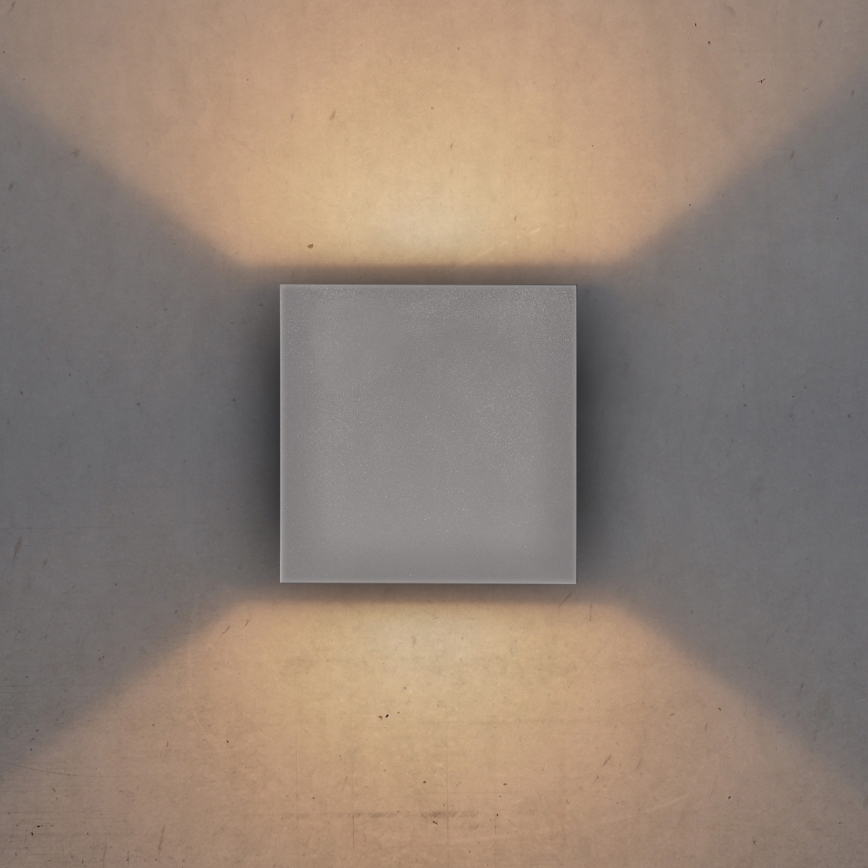 Brilagi - LED Wandlamp voor buiten CUBE LED/6W/230V grijs IP54