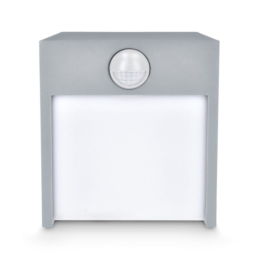 Brilagi - LED Wandlamp voor buiten met sensor TERNI LED/12W/230V grijs IP44