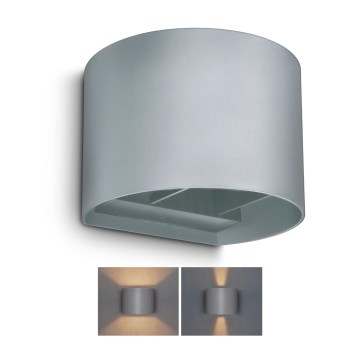 Brilagi - LED Wandlamp voor buiten RONDO LED/6W/230V grijs IP54