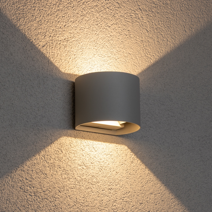 Brilagi - LED Wandlamp voor buiten RONDO LED/6W/230V grijs IP54
