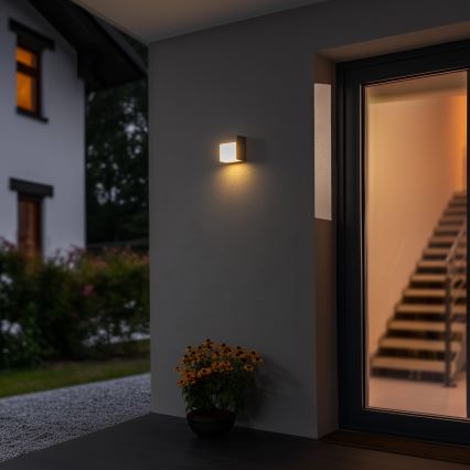 Brilagi - LED Wandlamp voor buiten TERNI LED/12W/230V grijs IP44