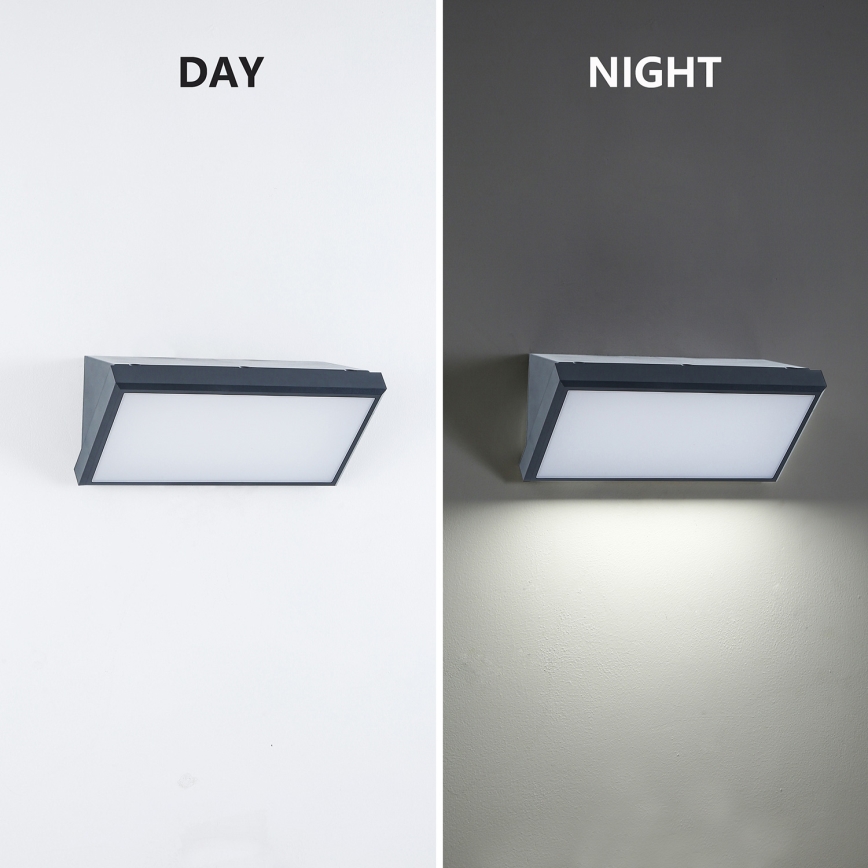 Brilagi - LED Wandlamp voor buiten TRIANGLE LED/20W/230V 3000/4000/6500K antraciet IP65