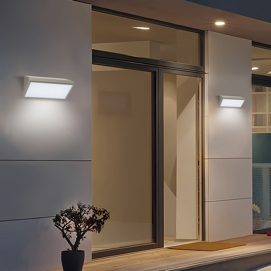 Brilagi - LED Wandlamp voor buiten TRIANGLE LED/20W/230V grijs IP65