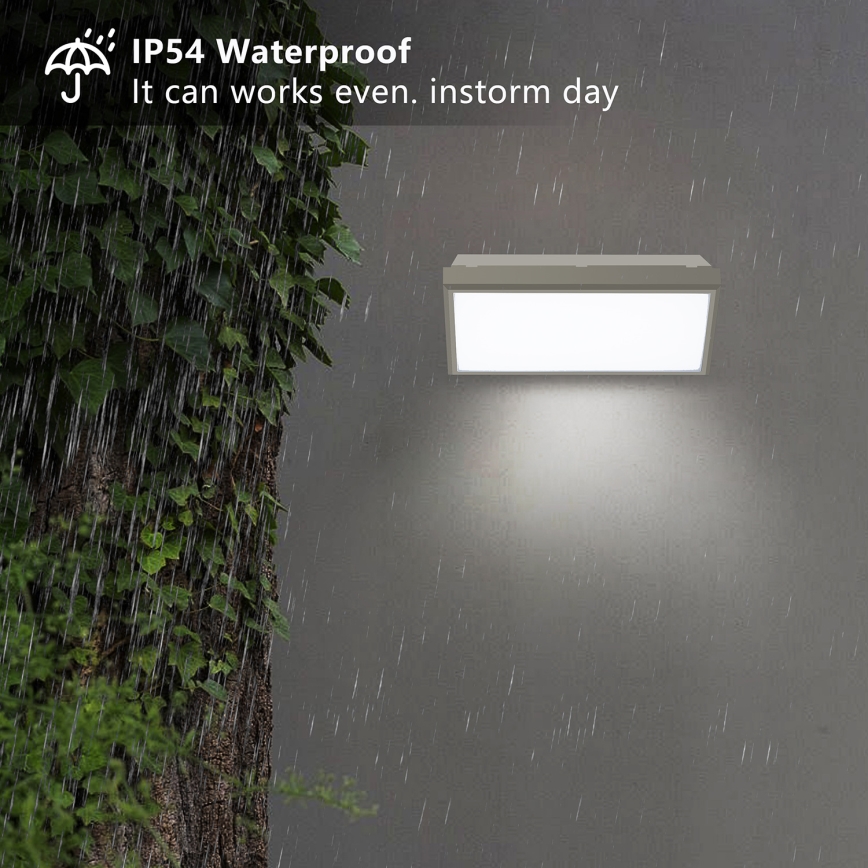 Brilagi - LED Wandlamp voor buiten TRIANGLE LED/20W/230V grijs IP65