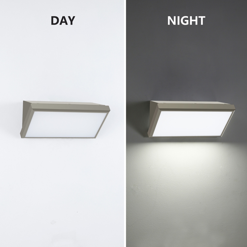 Brilagi - LED Wandlamp voor buiten TRIANGLE LED/20W/230V grijs IP65