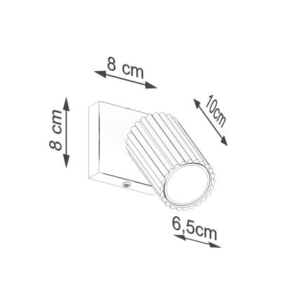 Brilagi - LED wandspot CRESTO 1xGU10/10W/230V turkoois