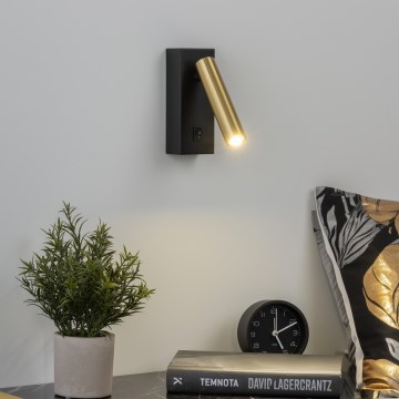 Brilagi - LED Wandspot MAYA LED/3W/230V 4000K zwart/goud