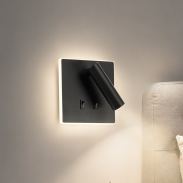 BRILAGI - LED wandspot ZAYA DOUBLE LED/8W/230V + LED/3W zwart