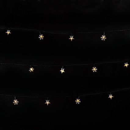 BRILAGI - LED zonne-kerstsnoer 50x LED/8 functies 12 m 800 mAh IP65 warm wit