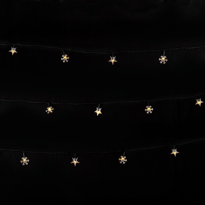 BRILAGI - LED zonne-kerstsnoer 50x LED/8 functies 12 m 800 mAh IP65 warm wit