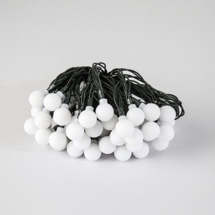 Brilagi - LED zonne-lichtsnoer BUBBLE 50xLED/8 functies 7m IP65 warm wit 600 mAh