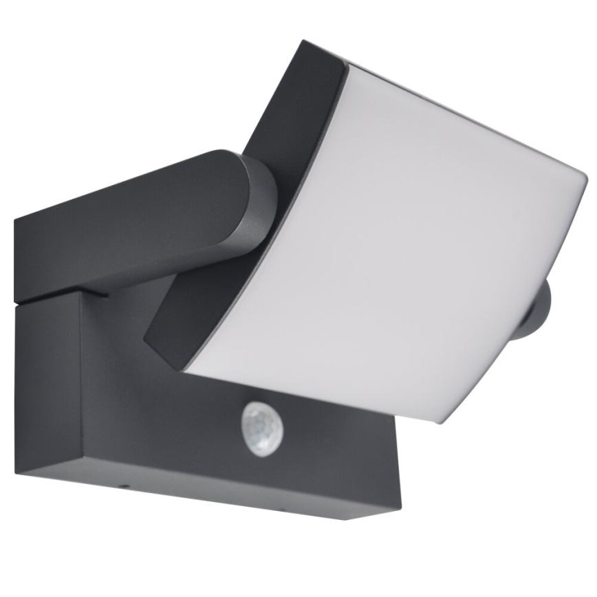 Brilagi - LED zonne-wandlamp met bewegings- en schemersensor ANKLE LED/10W/3,7V 3000 mAh 3000K IP65 antraciet