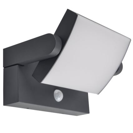Brilagi - LED zonne-wandlamp met bewegings- en schemersensor ANKLE LED/10W/3,7V 3000 mAh 4000K IP65 antraciet