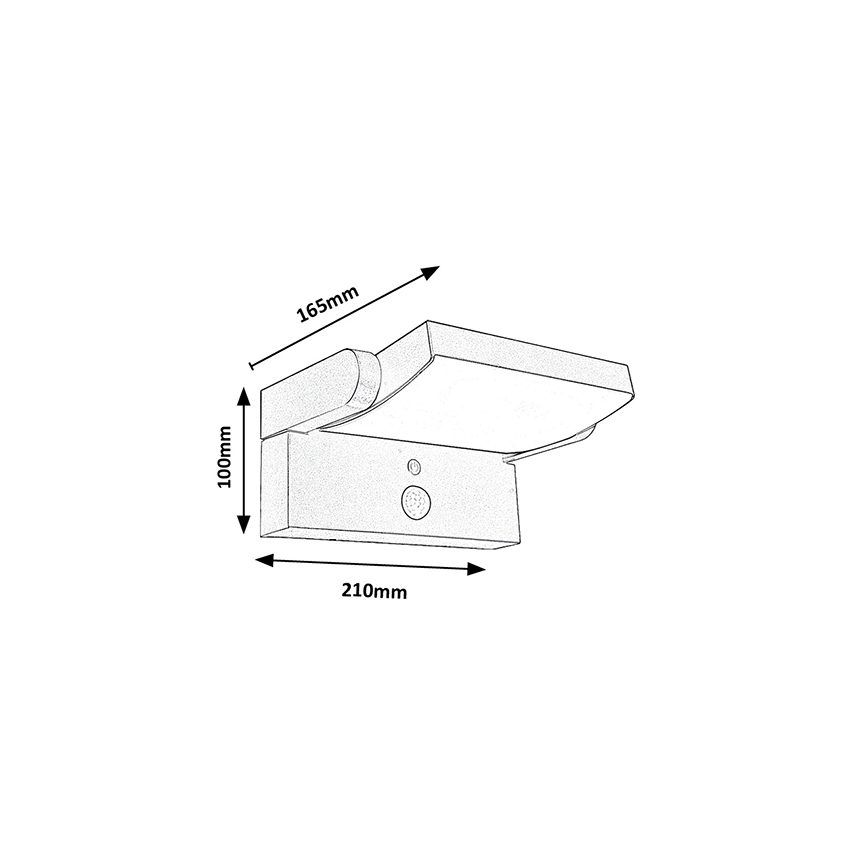 Brilagi - LED zonne-wandlamp met bewegings- en schemersensor ANKLE LED/10W/3,7V 3000 mAh 4000K IP65 antraciet