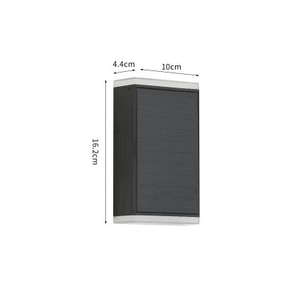 Brilagi - LED Zonne-wandlamp SUN GUARD LED/2W/3,7V 2000 mAh IP45