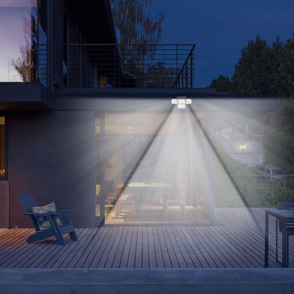 Brilagi - LED zonne-wandlamp met bewegings- en schemersensor WALLIE LED/5W/5,5V 2400 mAh IP65