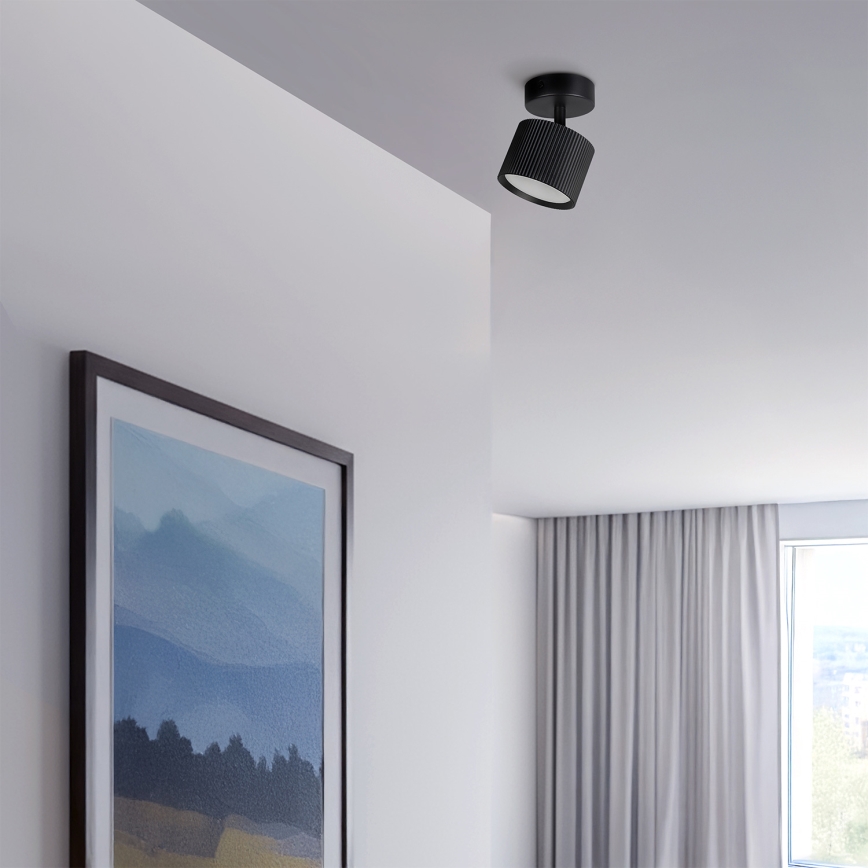 Brilagi - LED Zwarte richtbare spotlamp STRIPY 1xGX53/15W/230V
