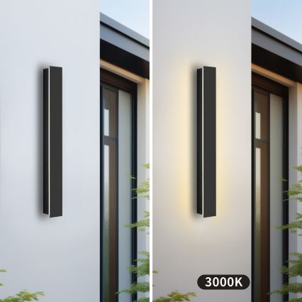 Brilagi - LED buitenwandlamp LINEAR LED/12W/230V 3000K IP65 50 cm zwart