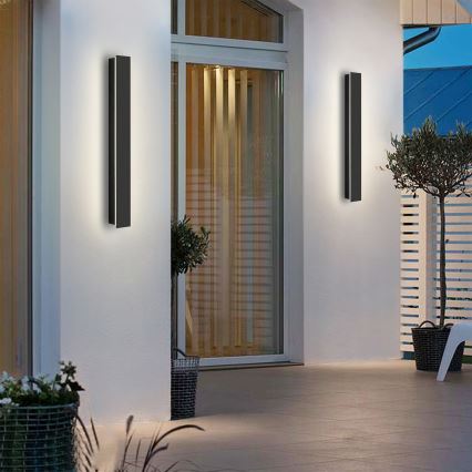 Brilagi - LED buitenwandlamp LINEAR LED/12W/230V 3000K IP65 50 cm zwart