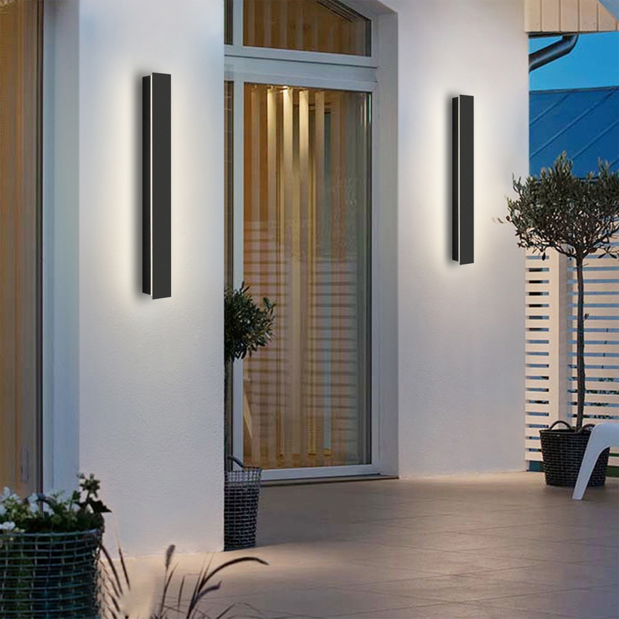 Brilagi - LED buitenwandlamp LINEAR LED/12W/230V 3000K IP65 50 cm zwart