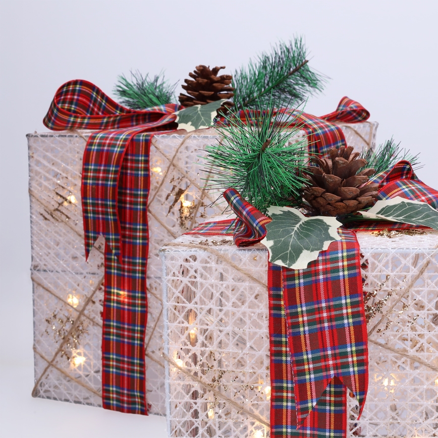 Brilagi - LOT DE 3 DÉCORATIONS DE NOËL EXTÉRIEURES LED 230 V IP44 — CADEAUX
